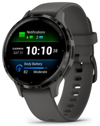 Garmin Venu 3S Серый с Темно-Серым Безелем (010-02785-00)